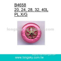 Combined gold plastic button for lady's coats (#B4658)